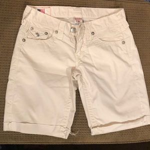 True Religion tan shorts